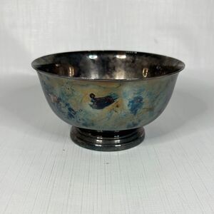 Gorham Silver Plate Footed Bowl Dish Pedestal Shabby Decor YC778 Vintage 5”